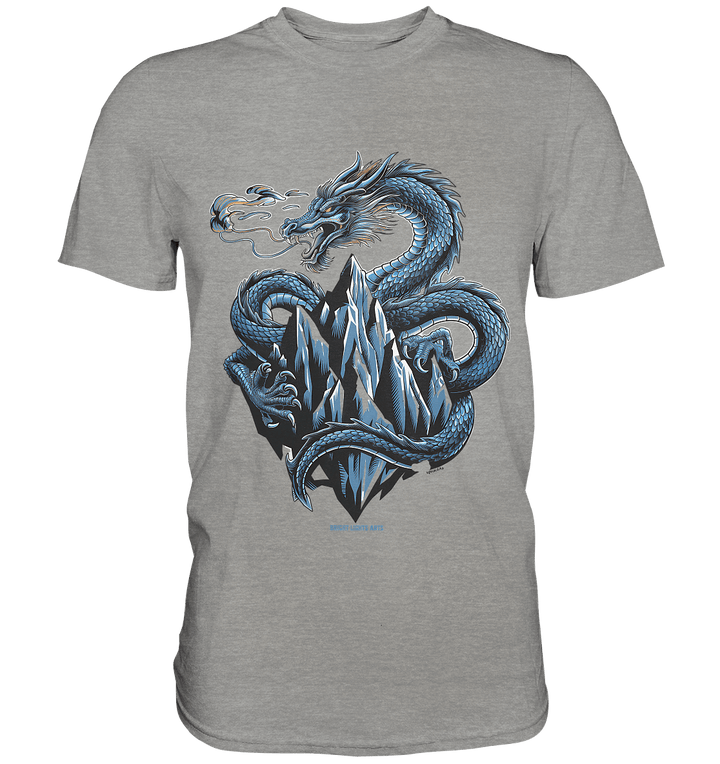 Eisdrache – Wächter der gefrorenen Gipfel - Premium Shirt | Unisex - Shirts | Dark Shadows Arts
