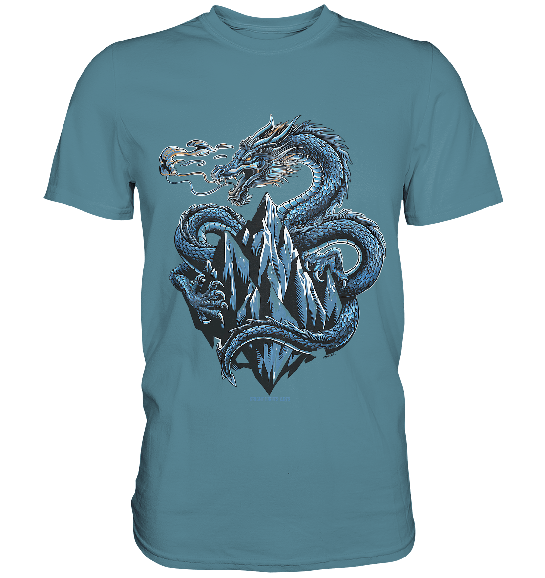 Eisdrache – Wächter der gefrorenen Gipfel - Premium Shirt | Unisex - Shirts | Dark Shadows Arts