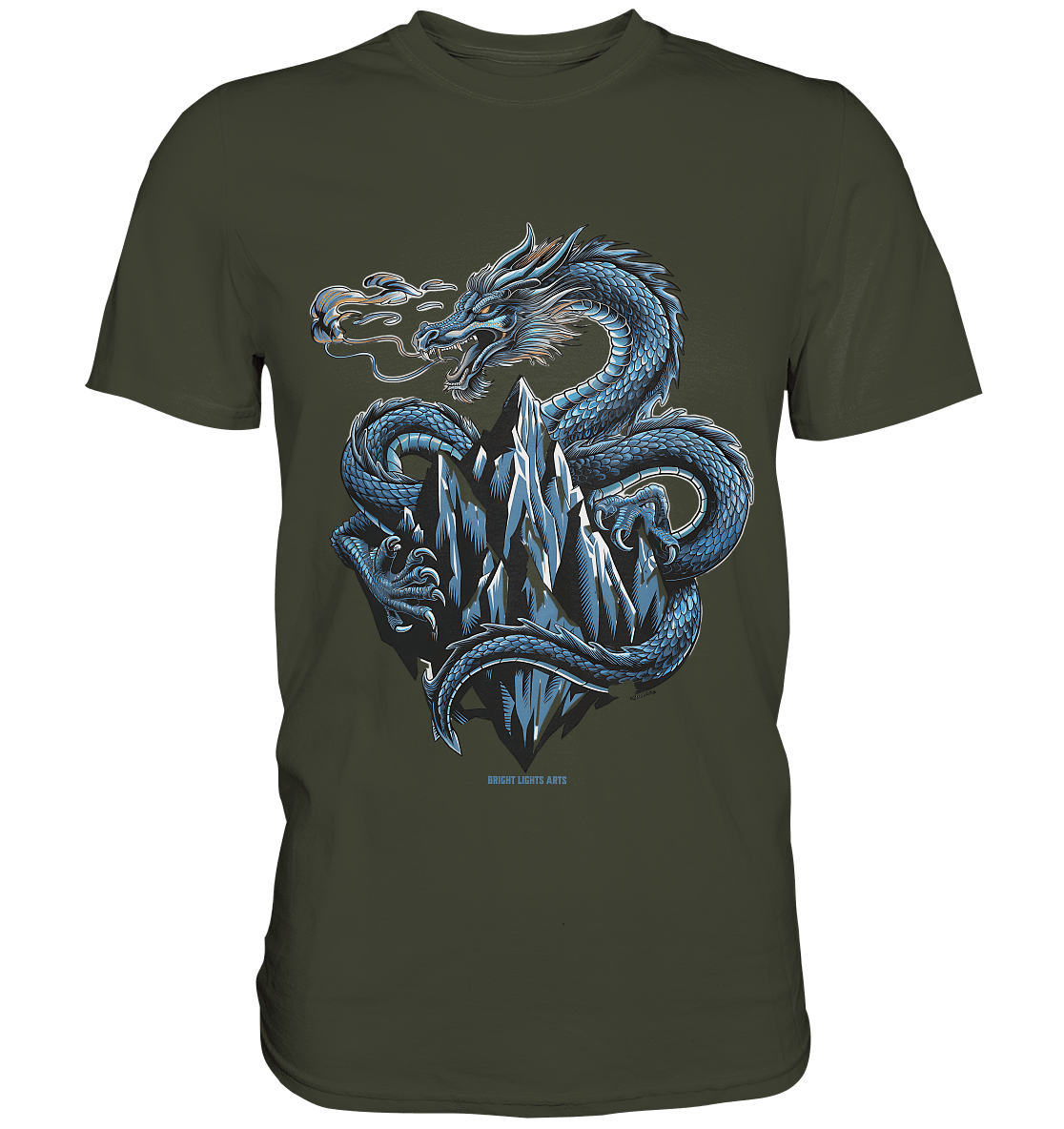 Eisdrache – Wächter der gefrorenen Gipfel - Premium Shirt | Unisex - Shirts | Dark Shadows Arts
