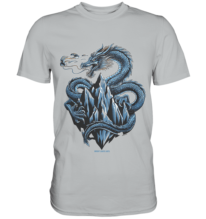 Eisdrache – Wächter der gefrorenen Gipfel - Premium Shirt | Unisex - Shirts | Dark Shadows Arts