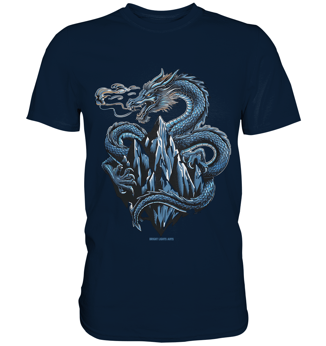 Eisdrache – Wächter der gefrorenen Gipfel - Premium Shirt | Unisex - Shirts | Dark Shadows Arts