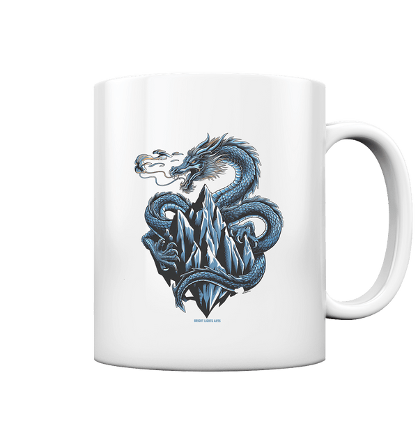 Eisdrache – Wächter der gefrorenen Gipfel - Tasse glossy | Trinkgefäße | Dark Shadows Arts