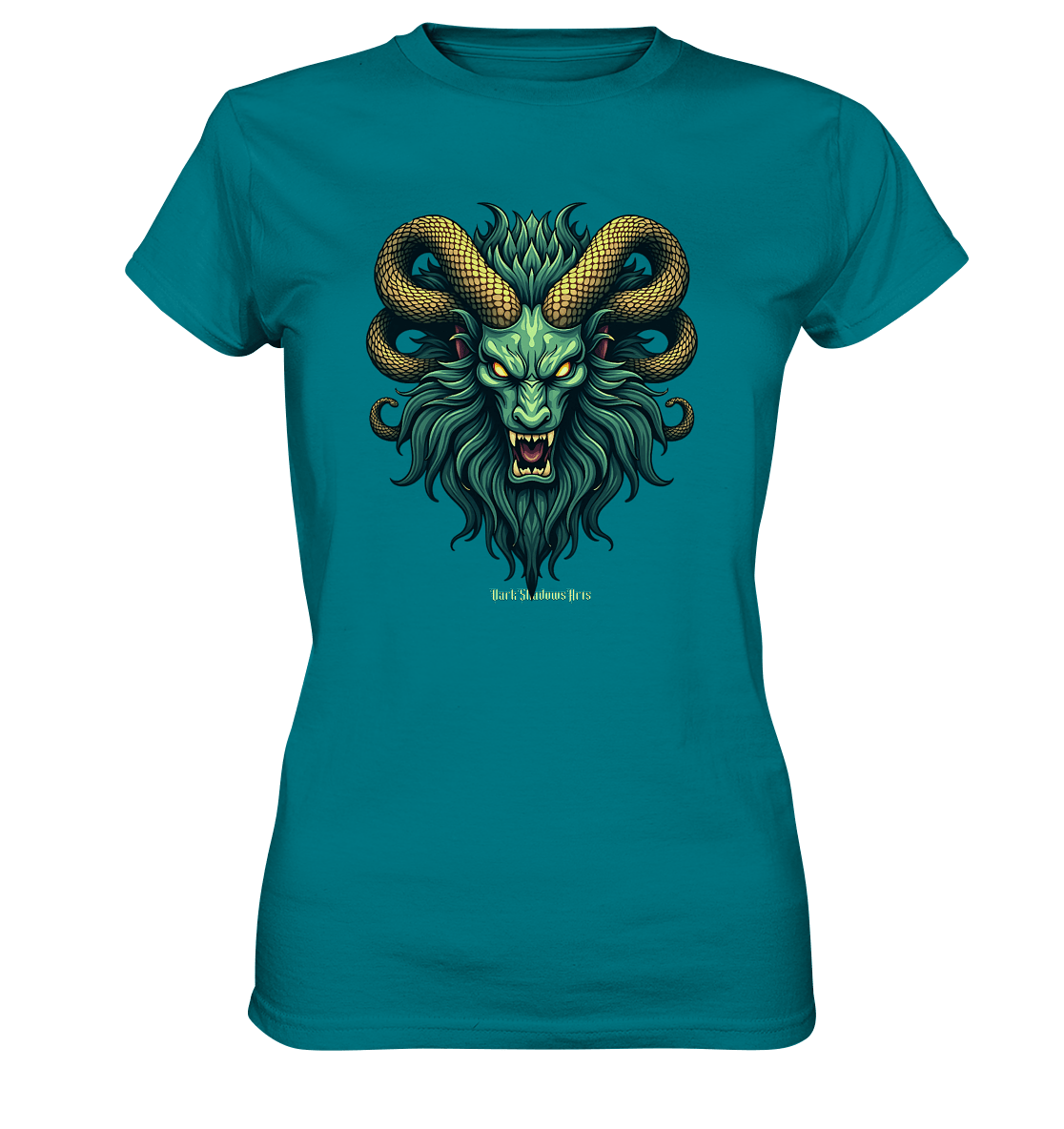 Emerald Inferno Dragon s Gaze - Ladies Premium Shirt | Lady - Shirts | Dark Shadows Arts