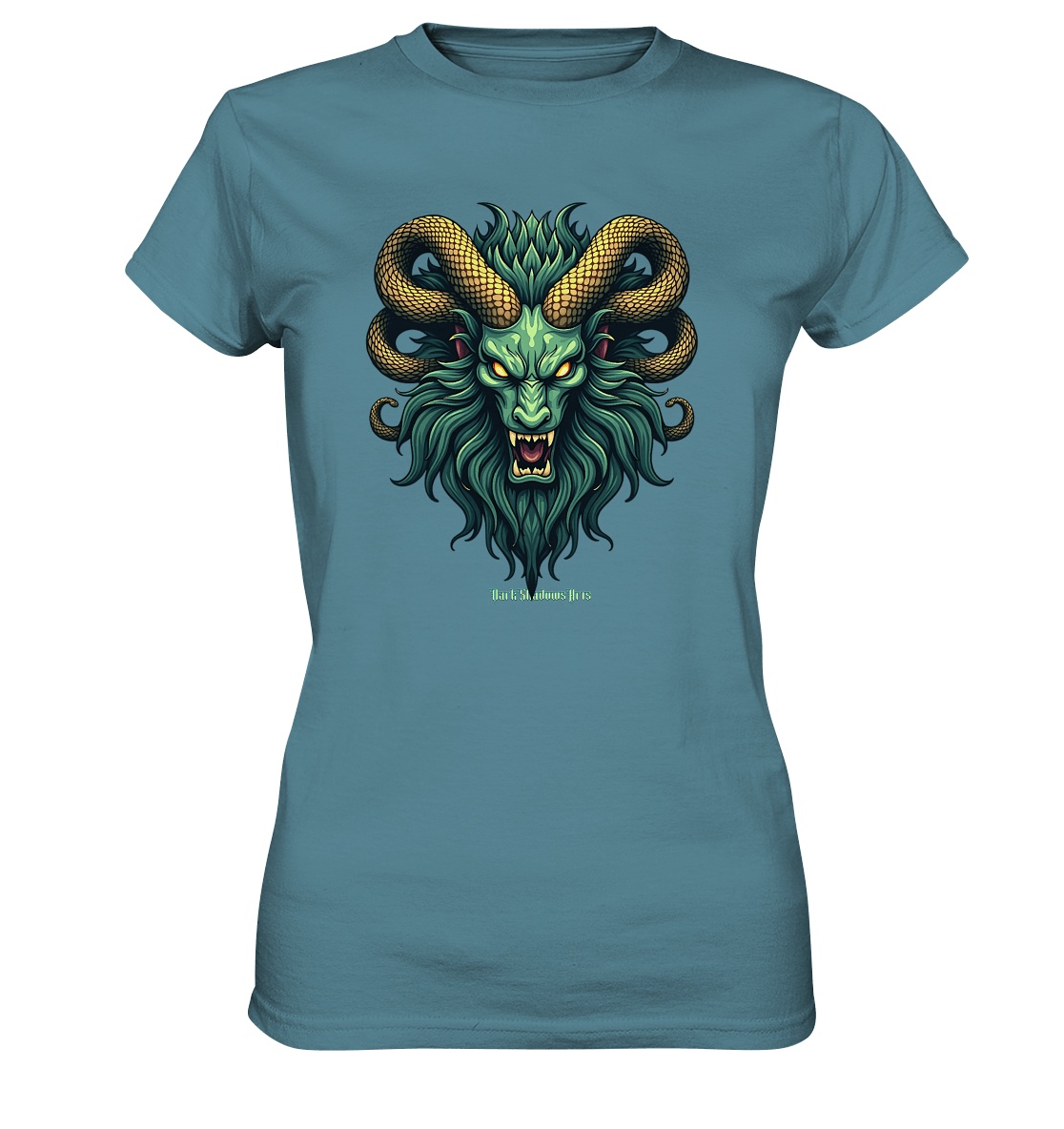 Emerald Inferno Dragon s Gaze - Ladies Premium Shirt | Lady - Shirts | Dark Shadows Arts
