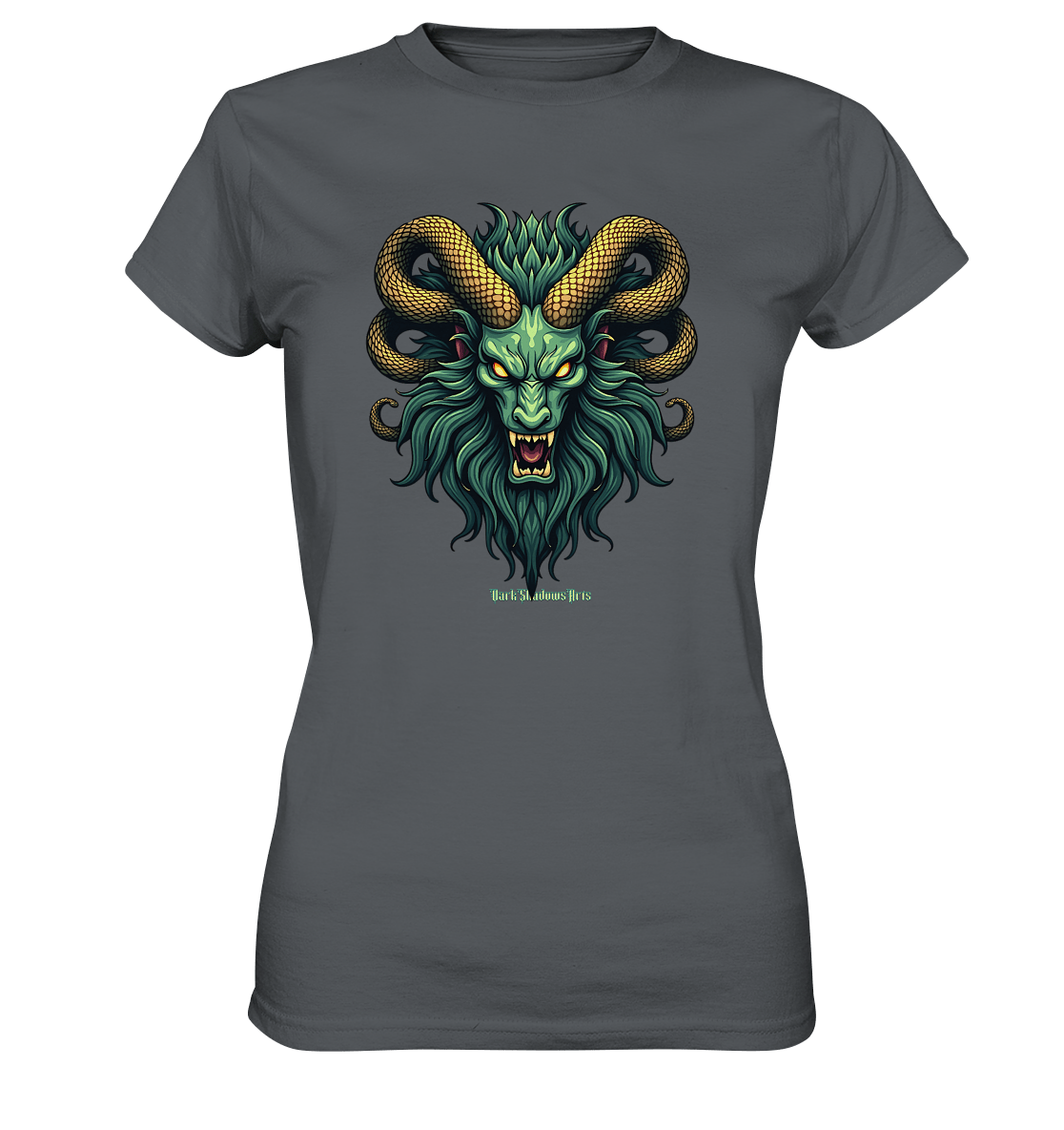 Emerald Inferno Dragon s Gaze - Ladies Premium Shirt | Lady - Shirts | Dark Shadows Arts