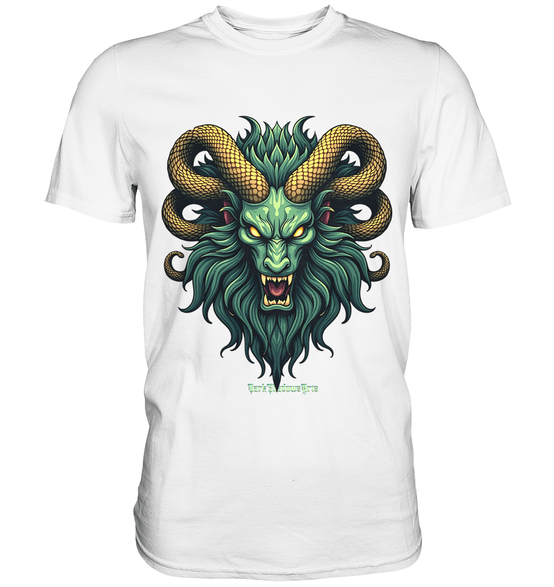 Emerald Inferno Dragon s Gaze - Premium Shirt | Unisex - Shirts | Dark Shadows Arts