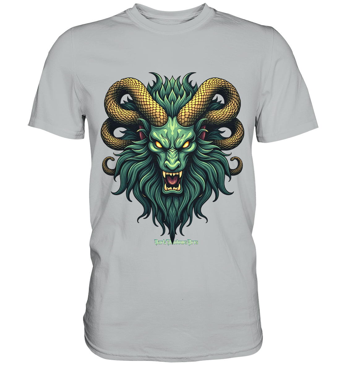 Emerald Inferno Dragon s Gaze - Premium Shirt | Unisex - Shirts | Dark Shadows Arts