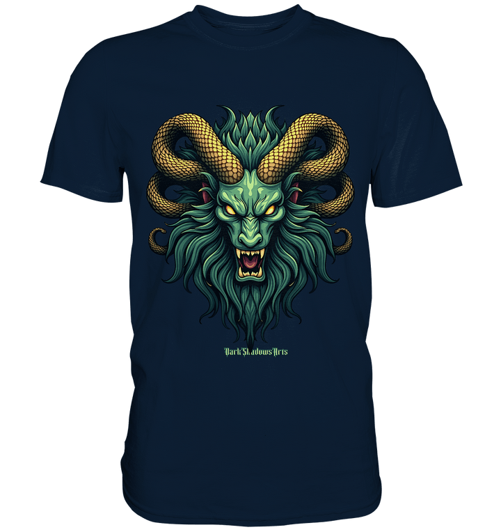 Emerald Inferno Dragon s Gaze - Premium Shirt | Unisex - Shirts | Dark Shadows Arts