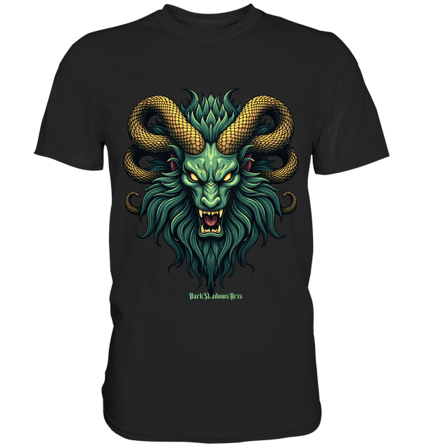 Emerald Inferno Dragon s Gaze - Premium Shirt | Unisex - Shirts | Dark Shadows Arts