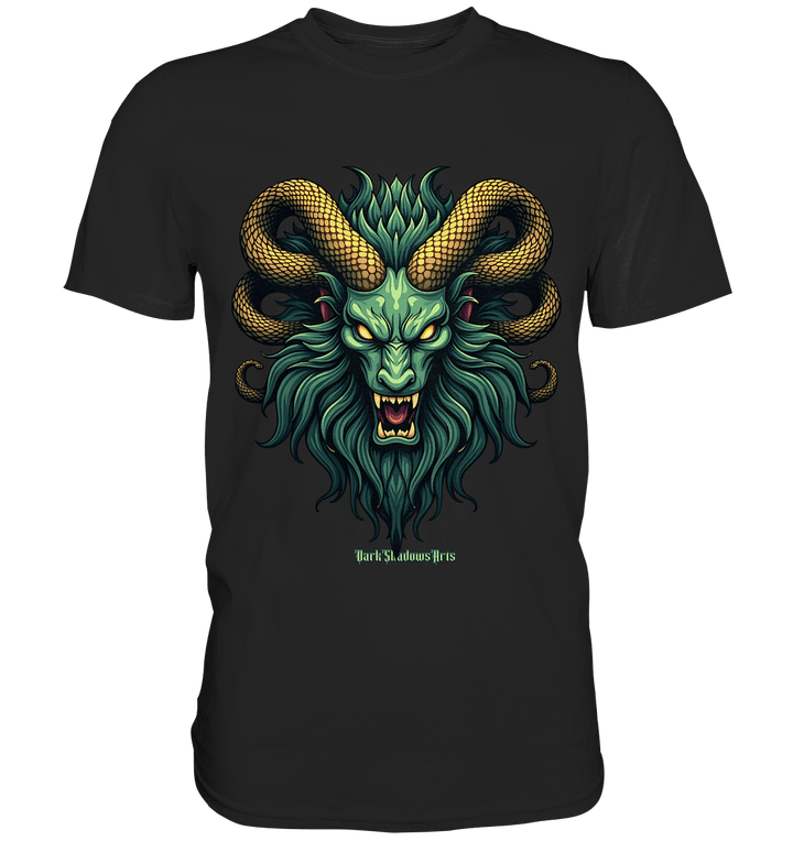 Emerald Inferno Dragon s Gaze - Premium Shirt | Unisex - Shirts | Dark Shadows Arts