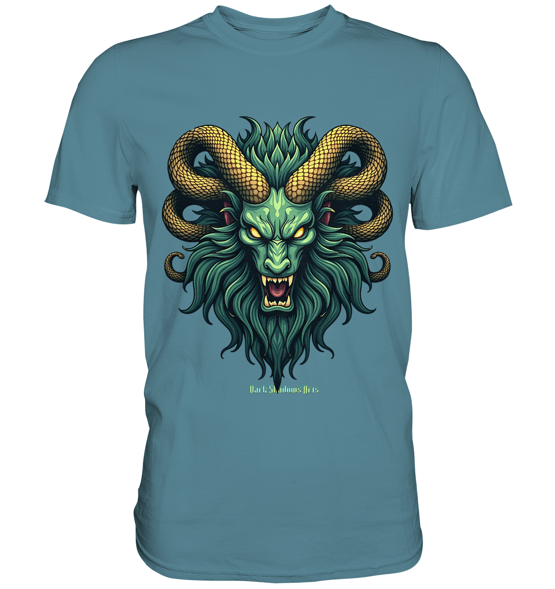 Emerald Inferno Dragon s Gaze - Premium Shirt | Unisex - Shirts | Dark Shadows Arts