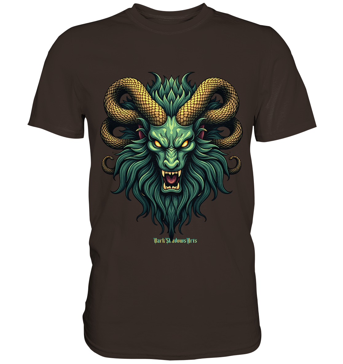 Emerald Inferno Dragon s Gaze - Premium Shirt | Unisex - Shirts | Dark Shadows Arts