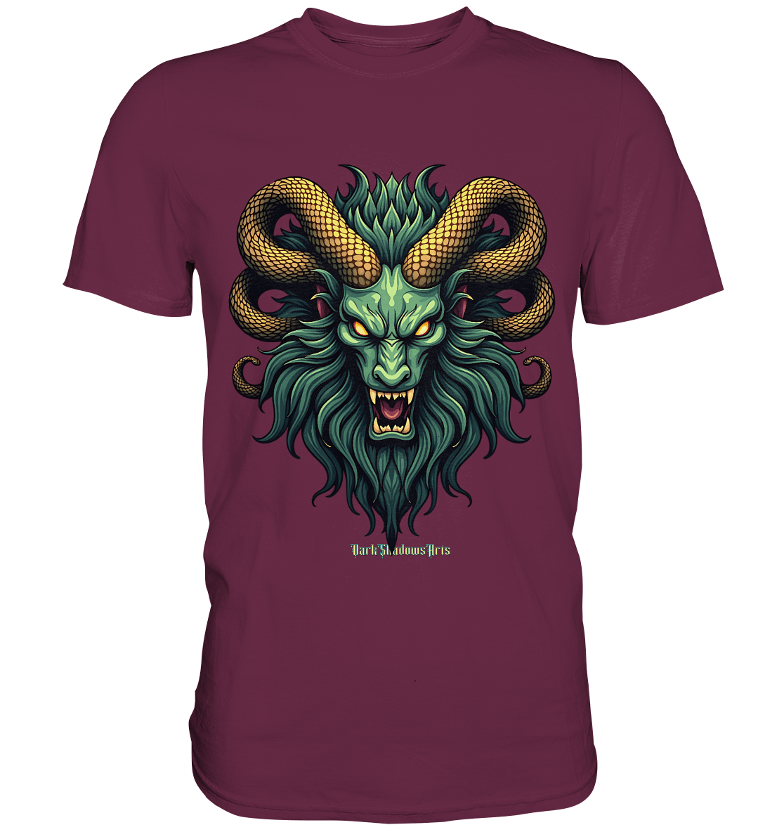 Emerald Inferno Dragon s Gaze - Premium Shirt | Unisex - Shirts | Dark Shadows Arts