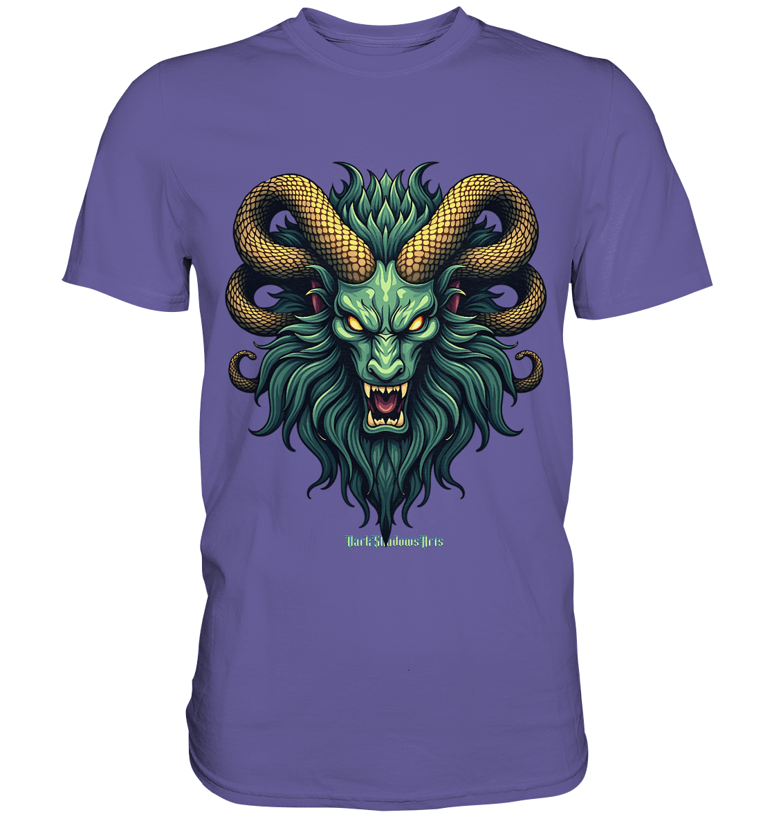Emerald Inferno Dragon s Gaze - Premium Shirt | Unisex - Shirts | Dark Shadows Arts