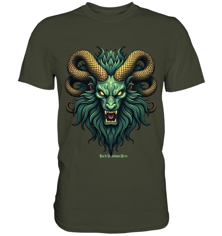 Emerald Inferno Dragon s Gaze - Premium Shirt | Unisex - Shirts | Dark Shadows Arts