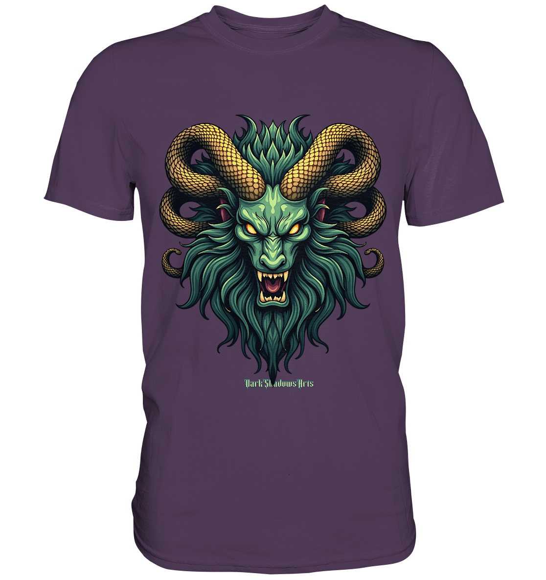 Emerald Inferno Dragon s Gaze - Premium Shirt | Unisex - Shirts | Dark Shadows Arts