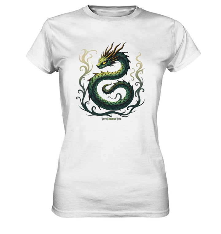 Emerald Serpent Mystic Guardian - Ladies Premium Shirt | Lady - Shirts | Dark Shadows Arts