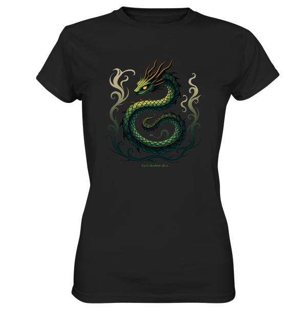 Emerald Serpent Mystic Guardian - Ladies Premium Shirt | Lady - Shirts | Dark Shadows Arts