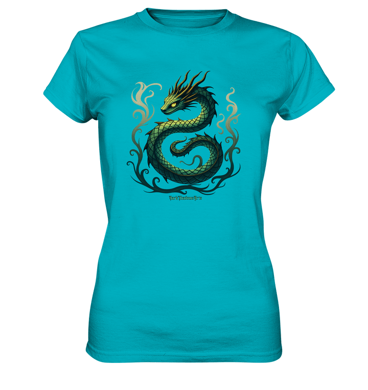 Emerald Serpent Mystic Guardian - Ladies Premium Shirt | Lady - Shirts | Dark Shadows Arts