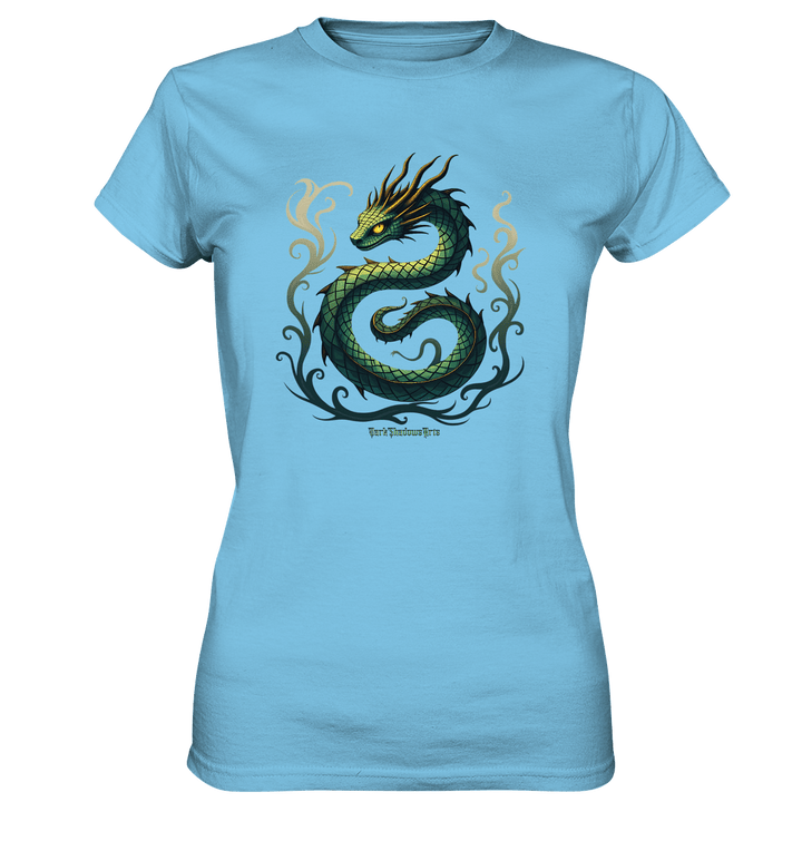 Emerald Serpent Mystic Guardian - Ladies Premium Shirt | Lady - Shirts | Dark Shadows Arts