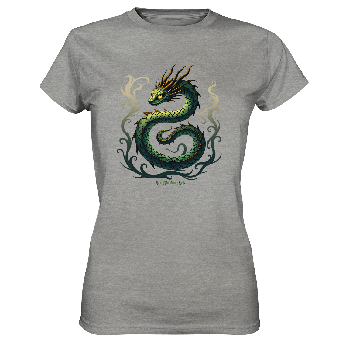 Emerald Serpent Mystic Guardian - Ladies Premium Shirt | Lady - Shirts | Dark Shadows Arts