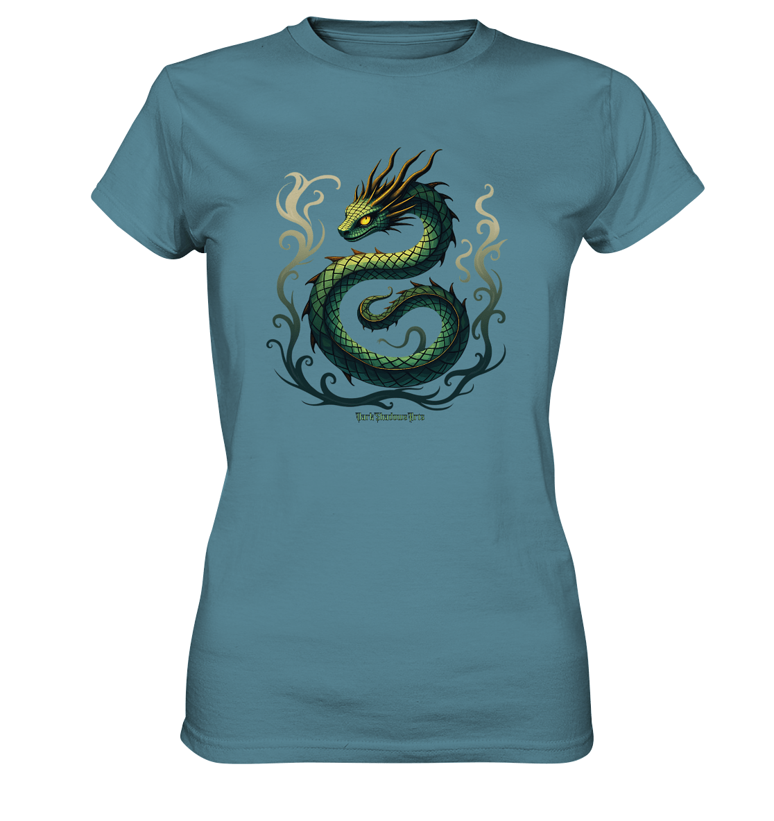 Emerald Serpent Mystic Guardian - Ladies Premium Shirt | Lady - Shirts | Dark Shadows Arts