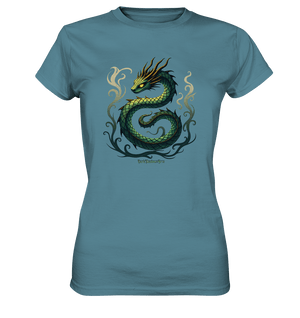 Emerald Serpent Mystic Guardian - Ladies Premium Shirt | Lady - Shirts | Dark Shadows Arts