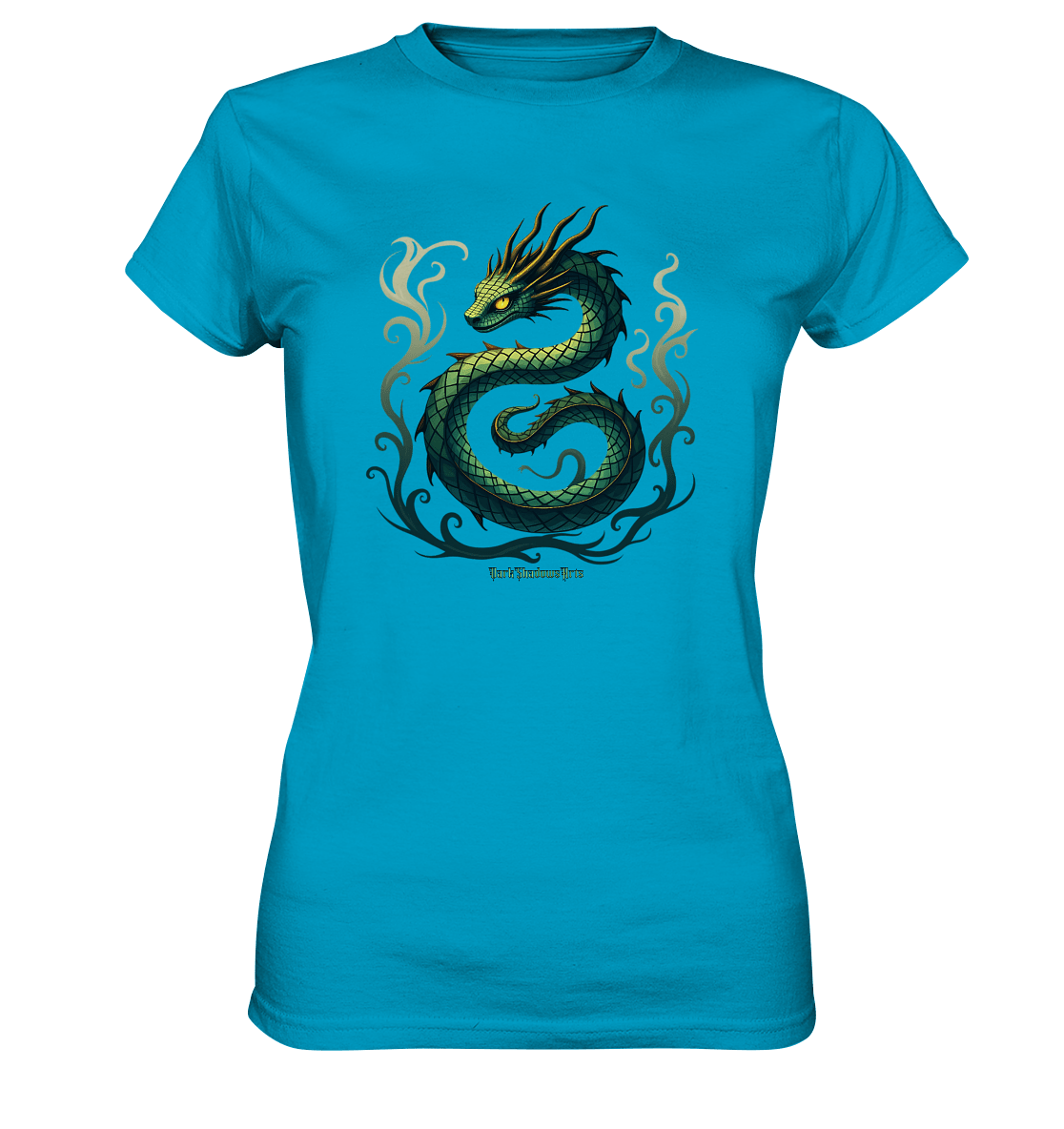 Emerald Serpent Mystic Guardian - Ladies Premium Shirt | Lady - Shirts | Dark Shadows Arts