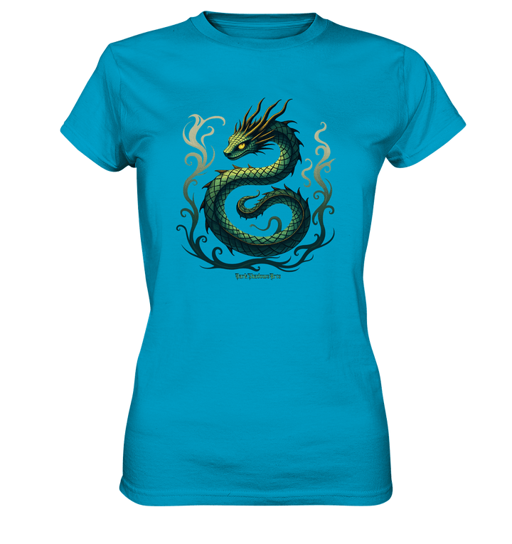 Emerald Serpent Mystic Guardian - Ladies Premium Shirt | Lady - Shirts | Dark Shadows Arts