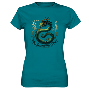 Emerald Serpent Mystic Guardian - Ladies Premium Shirt | Lady - Shirts | Dark Shadows Arts