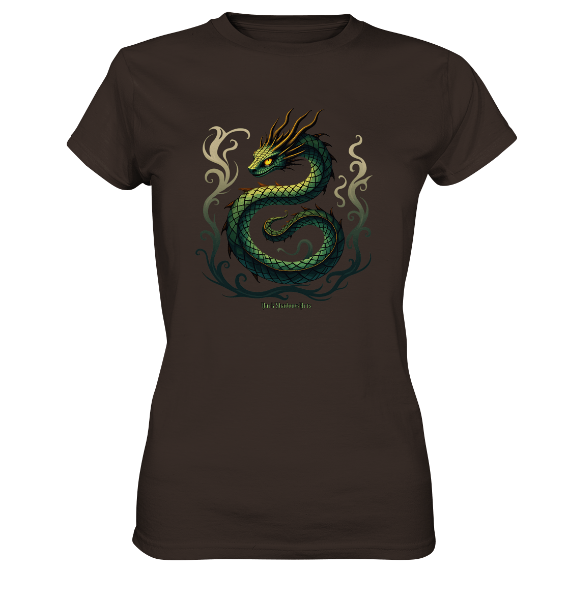 Emerald Serpent Mystic Guardian - Ladies Premium Shirt | Lady - Shirts | Dark Shadows Arts