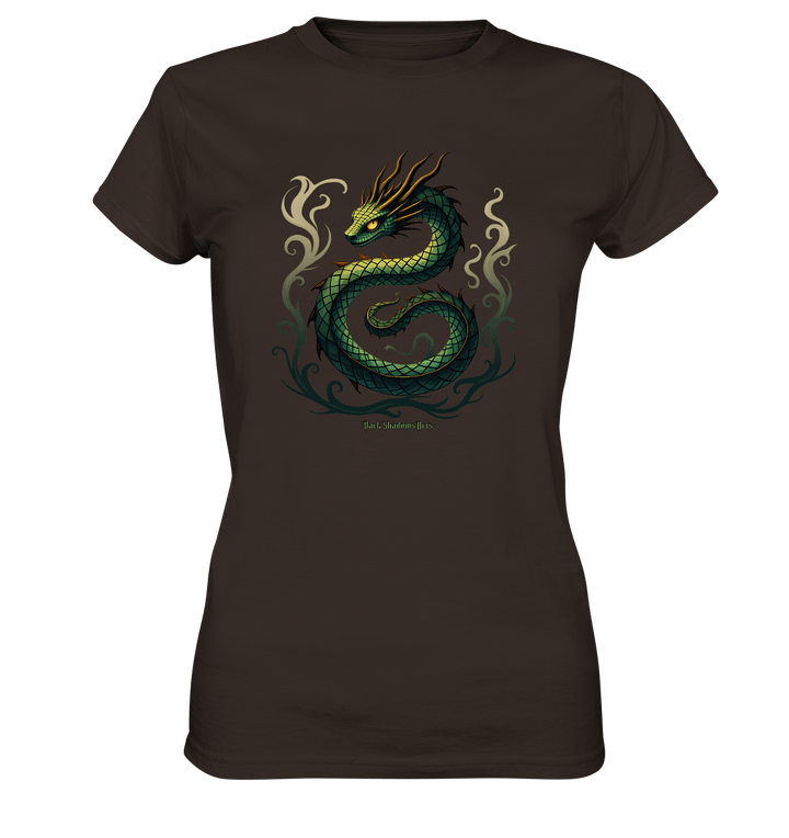 Emerald Serpent Mystic Guardian - Ladies Premium Shirt | Lady - Shirts | Dark Shadows Arts