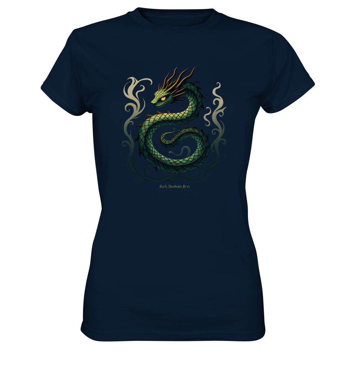 Emerald Serpent Mystic Guardian - Ladies Premium Shirt | Lady - Shirts | Dark Shadows Arts