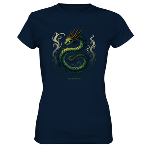 Emerald Serpent Mystic Guardian - Ladies Premium Shirt | Lady - Shirts | Dark Shadows Arts