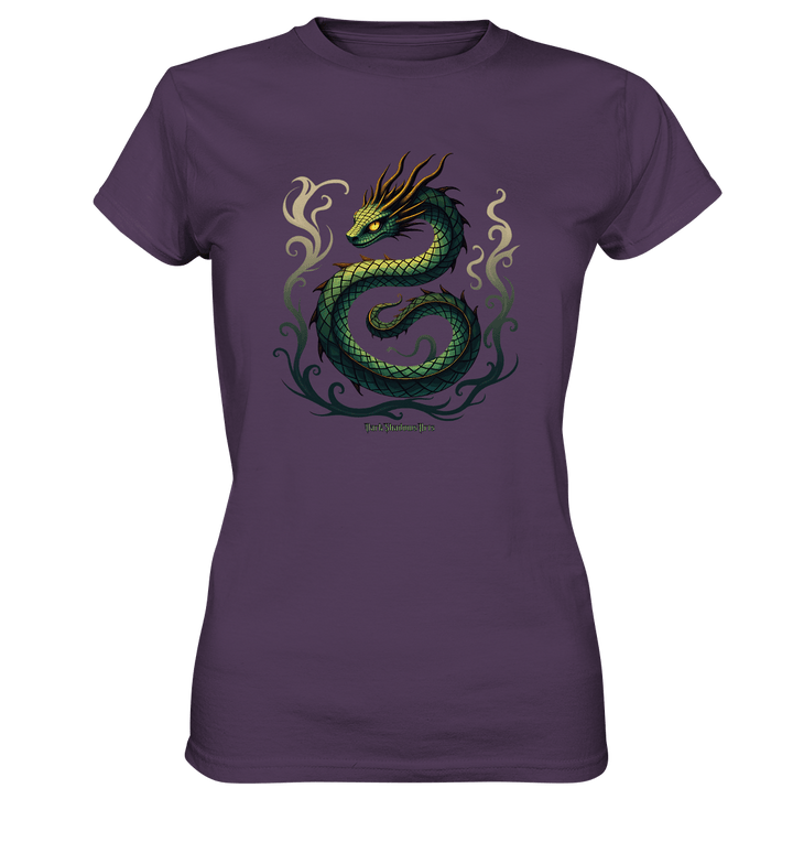 Emerald Serpent Mystic Guardian - Ladies Premium Shirt | Lady - Shirts | Dark Shadows Arts