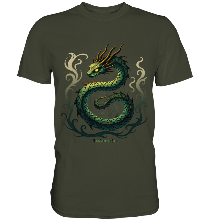 Emerald Serpent Mystic Guardian - Premium Shirt | Unisex - Shirts | Dark Shadows Arts
