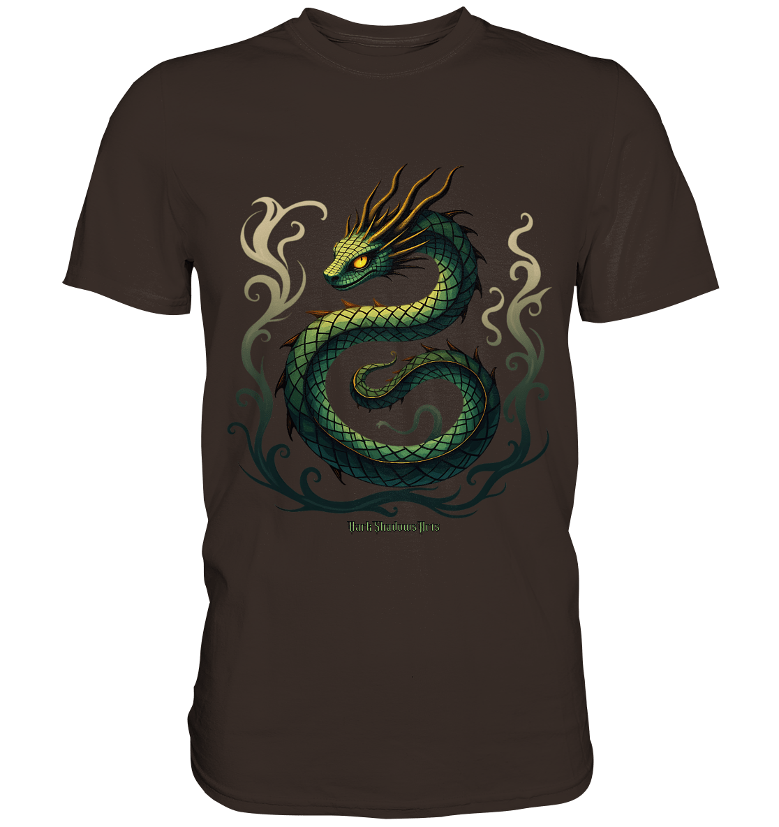 Emerald Serpent Mystic Guardian - Premium Shirt | Unisex - Shirts | Dark Shadows Arts
