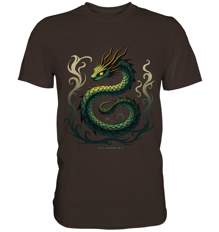Emerald Serpent Mystic Guardian - Premium Shirt | Unisex - Shirts | Dark Shadows Arts