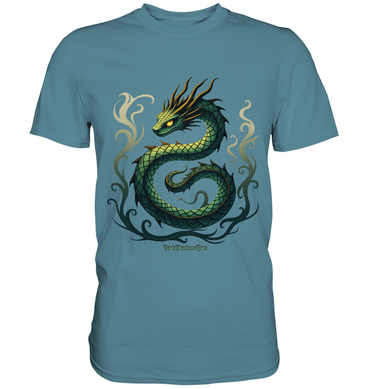 Emerald Serpent Mystic Guardian - Premium Shirt | Unisex - Shirts | Dark Shadows Arts