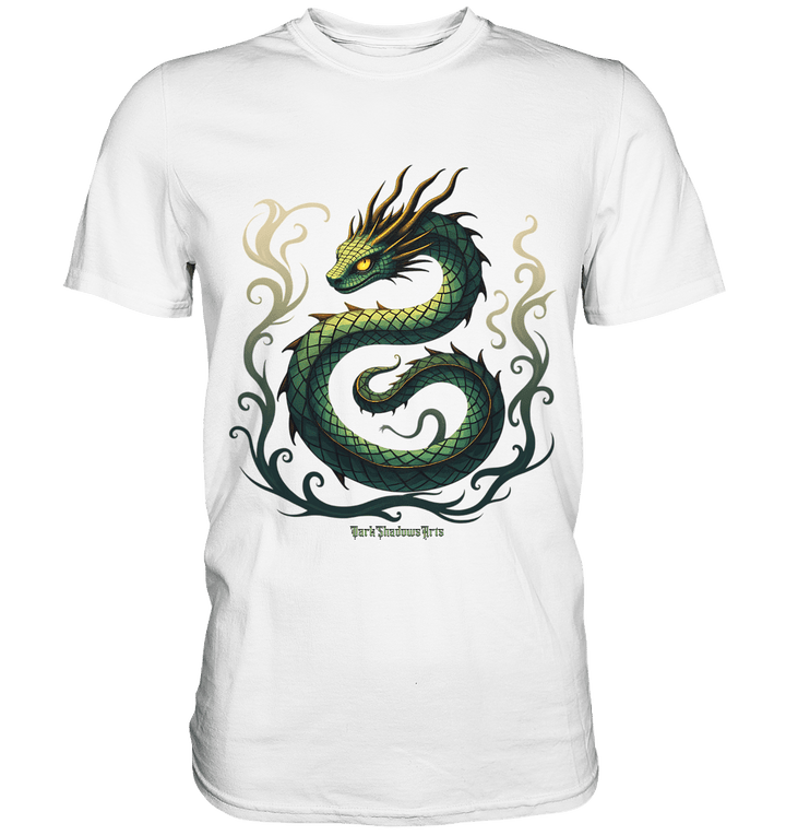 Emerald Serpent Mystic Guardian - Premium Shirt | Unisex - Shirts | Dark Shadows Arts