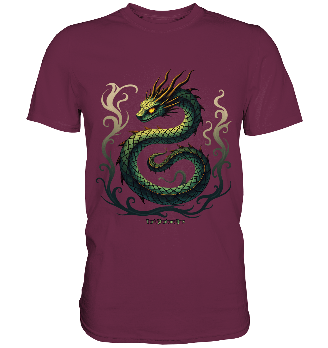 Emerald Serpent Mystic Guardian - Premium Shirt | Unisex - Shirts | Dark Shadows Arts