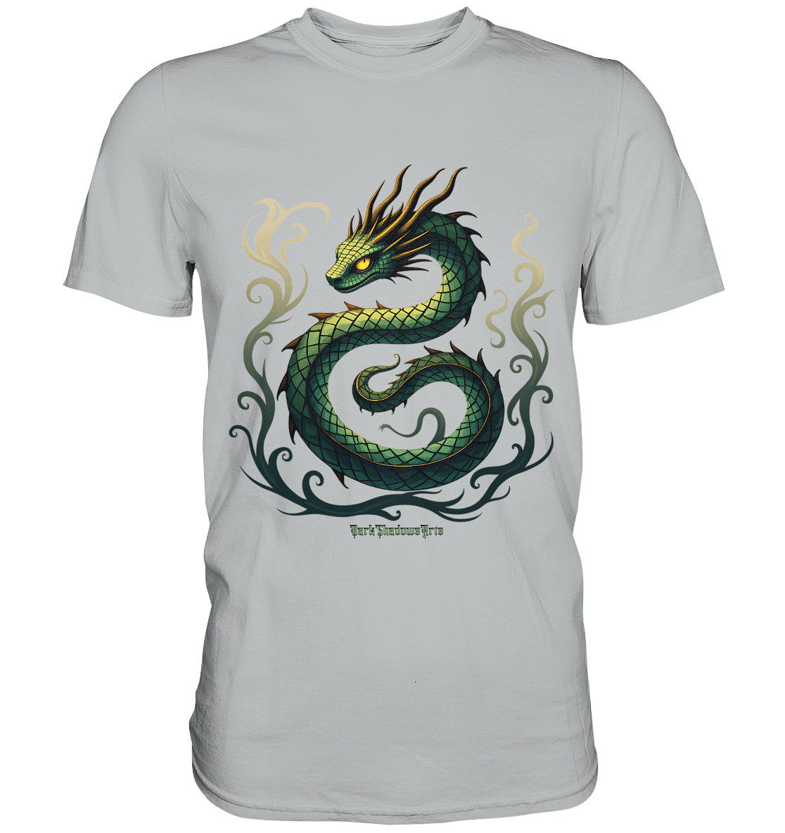 Emerald Serpent Mystic Guardian - Premium Shirt | Unisex - Shirts | Dark Shadows Arts