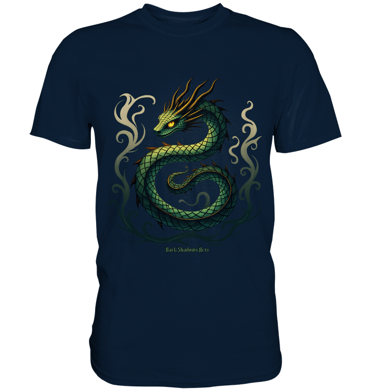 Emerald Serpent Mystic Guardian - Premium Shirt | Unisex - Shirts | Dark Shadows Arts
