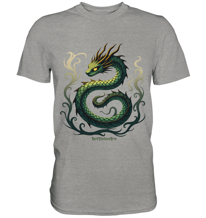 Emerald Serpent Mystic Guardian - Premium Shirt | Unisex - Shirts | Dark Shadows Arts
