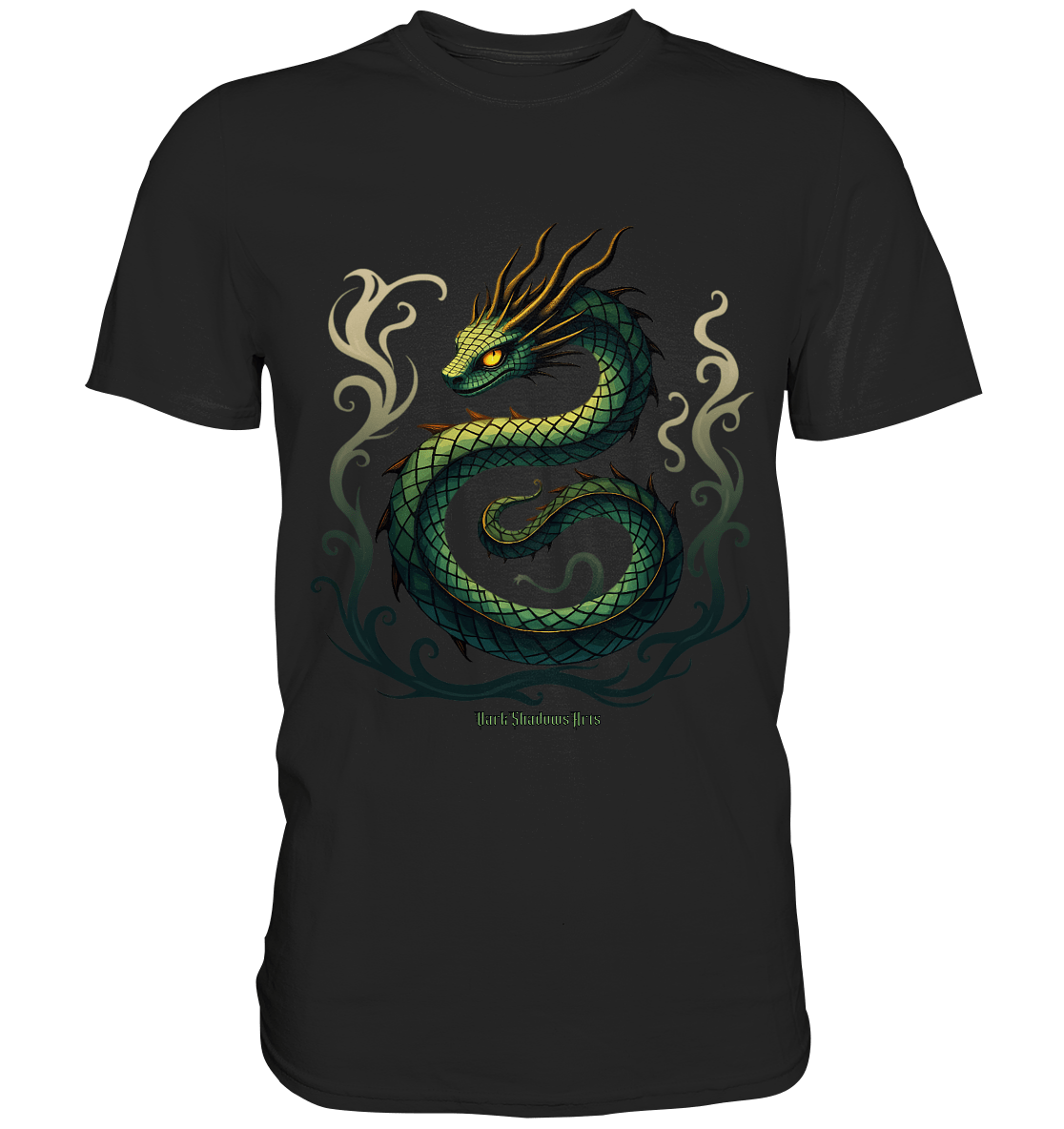Emerald Serpent Mystic Guardian - Premium Shirt | Unisex - Shirts | Dark Shadows Arts