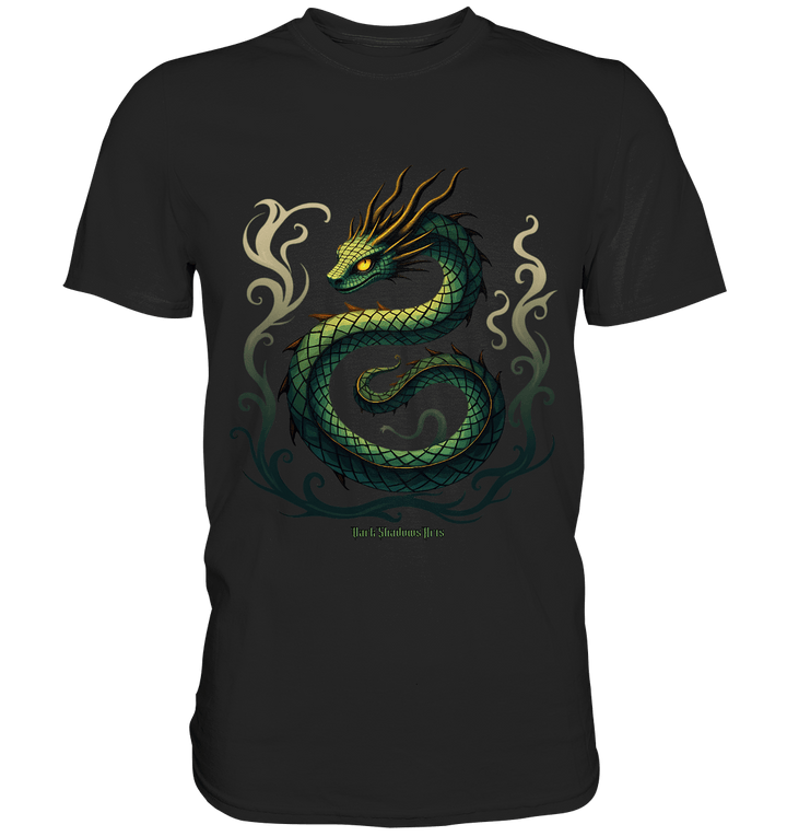 Emerald Serpent Mystic Guardian - Premium Shirt | Unisex - Shirts | Dark Shadows Arts