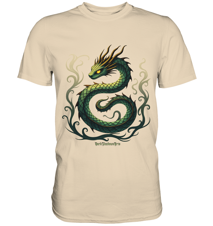 Emerald Serpent Mystic Guardian - Premium Shirt | Unisex - Shirts | Dark Shadows Arts