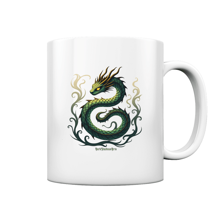 Emerald Serpent Mystic Guardian - Tasse glossy | Trinkgefäße | Dark Shadows Arts