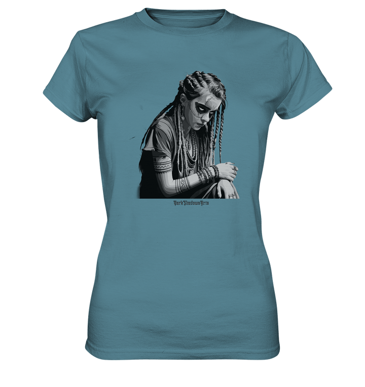 Enigmatic Veil Tattooed Persona - Ladies Premium Shirt | Lady - Shirts | Dark Shadows Arts