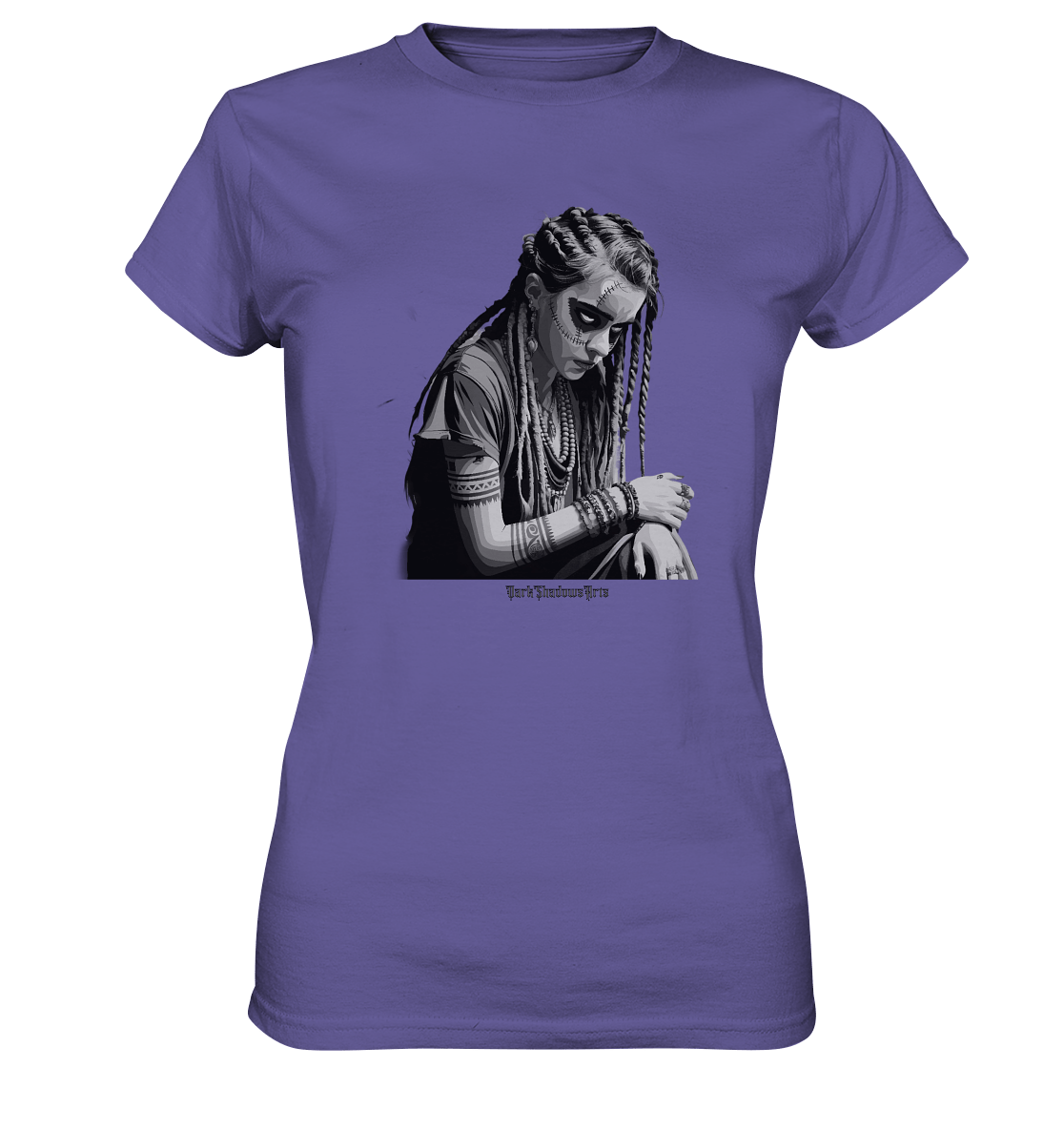 Enigmatic Veil Tattooed Persona - Ladies Premium Shirt | Lady - Shirts | Dark Shadows Arts
